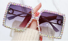 Load image into Gallery viewer, Brand Designer Square Sunglasses Women 2023  Rhinestone Sun Glasses Summer Shades Oversized Eyeglasses Female