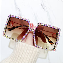Load image into Gallery viewer, Brand Designer Square Sunglasses Women 2023  Rhinestone Sun Glasses Summer Shades Oversized Eyeglasses Female