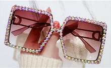 Load image into Gallery viewer, Brand Designer Square Sunglasses Women 2023  Rhinestone Sun Glasses Summer Shades Oversized Eyeglasses Female