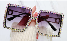 Load image into Gallery viewer, Brand Designer Square Sunglasses Women 2023  Rhinestone Sun Glasses Summer Shades Oversized Eyeglasses Female