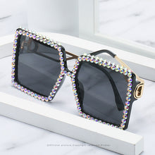 Load image into Gallery viewer, Brand Designer Square Sunglasses Women 2023  Rhinestone Sun Glasses Summer Shades Oversized Eyeglasses Female