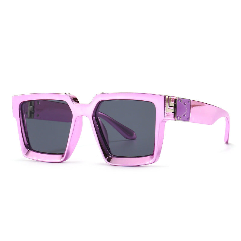 Brand Designer Square Ladies Blue Sky Shades  Sun Glasses Rectangle Stylish UV400 Punk Sunglasses For Men
