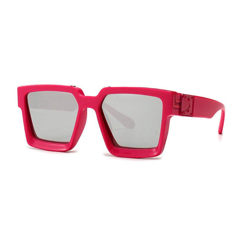 Brand Designer Square Ladies Blue Sky Shades  Sun Glasses Rectangle Stylish UV400 Punk Sunglasses For Men