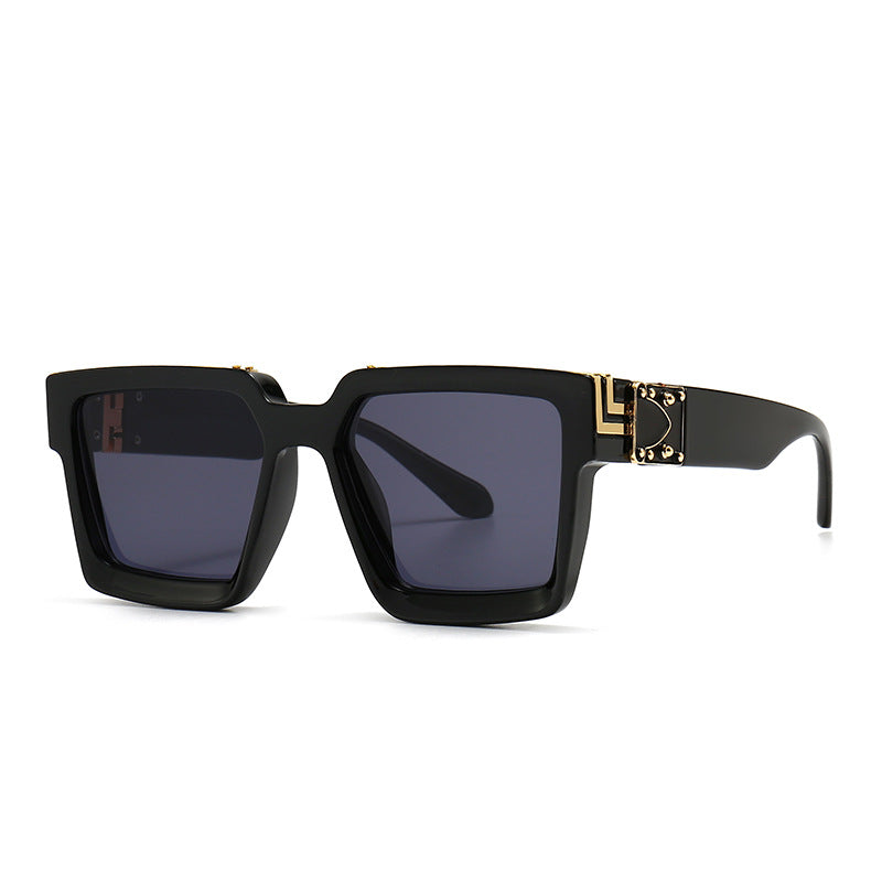 Brand Designer Square Ladies Blue Sky Shades  Sun Glasses Rectangle Stylish UV400 Punk Sunglasses For Men