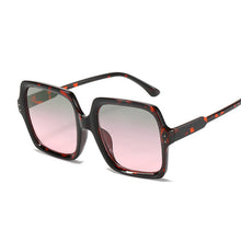 Load image into Gallery viewer, Brand Designer Square Sunglasses Women Big Frame  Sun Glasses Female  Gradient Champagne Black Oculos De Sol