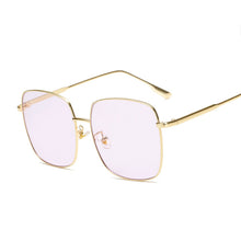 Load image into Gallery viewer, Brand Designer Square Sunglasses Women Big Frame  Sun Glasses Female  Metal Vintage Lunette De Soleil Femme