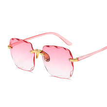Load image into Gallery viewer, Brand Designer Square Sunglasses Women Big Frame  Sun Glasses Female Vintage Rimless Gradient Lunette De Soleil Femme