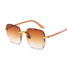 Load image into Gallery viewer, Brand Designer Square Sunglasses Women Big Frame  Sun Glasses Female Vintage Rimless Gradient Lunette De Soleil Femme