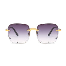 Load image into Gallery viewer, Brand Designer Square Sunglasses Women Big Frame  Sun Glasses Female Vintage Rimless Gradient Lunette De Soleil Femme