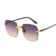 Load image into Gallery viewer, Brand Designer Square Sunglasses Women Big Frame  Sun Glasses Female Vintage Rimless Gradient Lunette De Soleil Femme