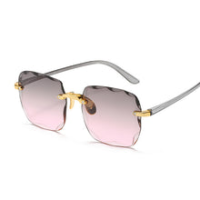 Load image into Gallery viewer, Brand Designer Square Sunglasses Women Big Frame  Sun Glasses Female Vintage Rimless Gradient Lunette De Soleil Femme