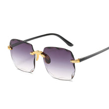 Load image into Gallery viewer, Brand Designer Square Sunglasses Women Big Frame  Sun Glasses Female Vintage Rimless Gradient Lunette De Soleil Femme