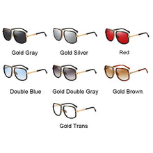 Load image into Gallery viewer, Brand Designer Square Vintage Sunglasses Men Retro Gradient Sun Glasses Male Metal Frame Eyewear Driving Oculos De Sol