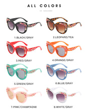Load image into Gallery viewer, Brand Designer Women's Floral Stud Embellished Party Oversized Butterfly Sunglasses 2023 Oversized Flower Decor Sun Glasses