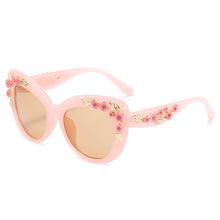 Load image into Gallery viewer, Brand Designer Women's Floral Stud Embellished Party Oversized Butterfly Sunglasses 2023 Oversized Flower Decor Sun Glasses