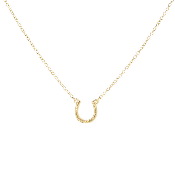 Brand Fashion Gold Silver Horseshoe Necklace Women Jewelry U Shaped Horse Hoof Pendant Necklaces Lobster Clasp Chain Necklaces