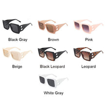 Load image into Gallery viewer, Brand Square Sunglasses Woman Mirror Black Gradient Sun Glasses Female Big Frame Modern Retro Eyewear Oculos De Sol