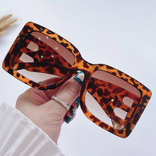 Load image into Gallery viewer, Brand Square Sunglasses Woman Mirror Black Gradient Sun Glasses Female Big Frame Modern Retro Eyewear Oculos De Sol