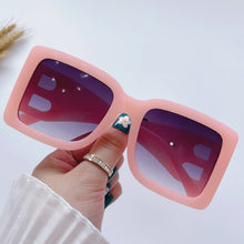 Load image into Gallery viewer, Brand Square Sunglasses Woman Mirror Black Gradient Sun Glasses Female Big Frame Modern Retro Eyewear Oculos De Sol