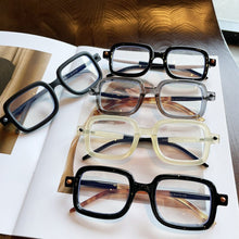 Load image into Gallery viewer, Brand  Men Black Thick frame Square Clear Len Glasses Featured Points Spectacles Vintage Glasses Women Optical Eyeglasses