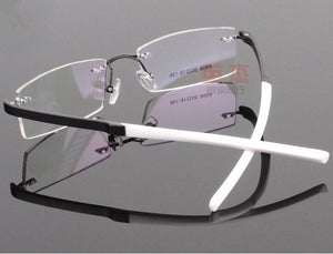 Brand TR90 Rimless Eyeglass Frames myopia Rx able Men Women Unisex lightweight Glasses Spectacles