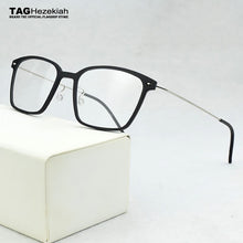 Load image into Gallery viewer, Brand Optical Eye Glasses Frame Men Ultralight Square Prescription Eyeglasses Plastic Titanium TR90 transparent Spectacle frame