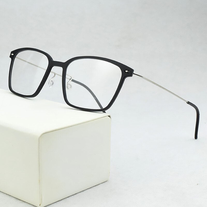 Brand Optical Eye Glasses Frame Men Ultralight Square Prescription Eyeglasses Plastic Titanium TR90 transparent Spectacle frame