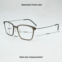 Load image into Gallery viewer, Brand Optical Eye Glasses Frame Men Ultralight Square Prescription Eyeglasses Plastic Titanium TR90 transparent Spectacle frame