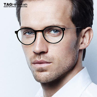 Brand Optical Glasses Frame Men Ultralight round Prescription Eyeglasses Plastic Titanium TR90 transparent Spectacle frame women