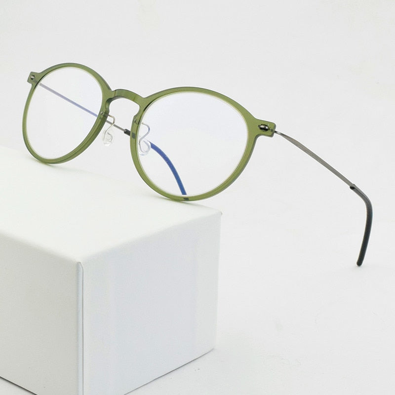 Brand Optical Glasses Frame Men Ultralight round Prescription Eyeglasses Plastic Titanium TR90 transparent Spectacle frame women