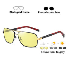 Carica l'immagine nel visualizzatore di Gallery, Brand Polarized Pochromic Sunglasses Men Day Night Vision Dual Eyes Protect Sun Glasses Unisex driving goggles oculos de sol