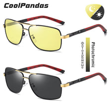 Carica l'immagine nel visualizzatore di Gallery, Brand Polarized Pochromic Sunglasses Men Day Night Vision Dual Eyes Protect Sun Glasses Unisex driving goggles oculos de sol