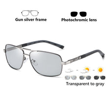 Carica l'immagine nel visualizzatore di Gallery, Brand Polarized Pochromic Sunglasses Men Day Night Vision Dual Eyes Protect Sun Glasses Unisex driving goggles oculos de sol