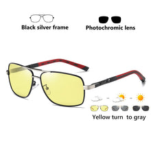 Carica l'immagine nel visualizzatore di Gallery, Brand Polarized Pochromic Sunglasses Men Day Night Vision Dual Eyes Protect Sun Glasses Unisex driving goggles oculos de sol