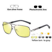Carica l'immagine nel visualizzatore di Gallery, Brand Polarized Pochromic Sunglasses Men Day Night Vision Dual Eyes Protect Sun Glasses Unisex driving goggles oculos de sol