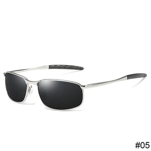 Occhiali da sole polarizzati di marca Montatura in metallo Occhiali da sole classici quadrati da uomo Occhiali da sole da guida Occhiali da sole 