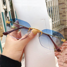 Load image into Gallery viewer, Brand Punk Gradient Small Sunglasses Women Men 90s Candy Rimless Shades Travel Driving Sun Glasses Men Unisex Zonnebril Dames