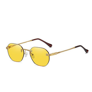 Brand Punk Gradient Small Sunglasses Women Men 90s Candy Rimless Shades Travel Driving Sun Glasses Men Unisex Zonnebril Dames