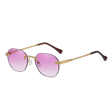 Load image into Gallery viewer, Brand Punk Gradient Small Sunglasses Women Men 90s Candy Rimless Shades Travel Driving Sun Glasses Men Unisex Zonnebril Dames