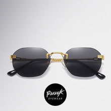 Load image into Gallery viewer, Brand Punk Gradient Small Sunglasses Women Men 90s Candy Rimless Shades Travel Driving Sun Glasses Men Unisex Zonnebril Dames