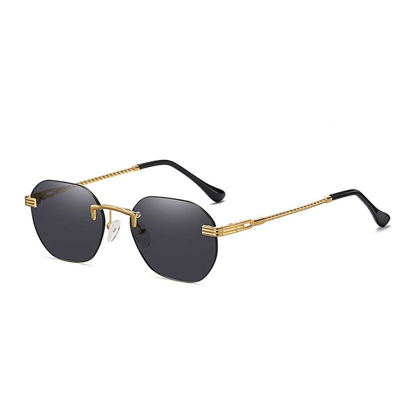 Brand Punk Gradient Small Sunglasses Women Men 90s Candy Rimless Shades Travel Driving Sun Glasses Men Unisex Zonnebril Dames
