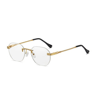 Brand Punk Gradient Small Sunglasses Women Men 90s Candy Rimless Shades Travel Driving Sun Glasses Men Unisex Zonnebril Dames