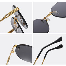 Load image into Gallery viewer, Brand Punk Gradient Small Sunglasses Women Men 90s Candy Rimless Shades Travel Driving Sun Glasses Men Unisex Zonnebril Dames