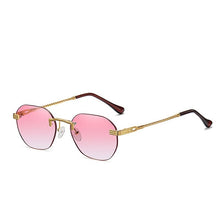 Load image into Gallery viewer, Brand Punk Gradient Small Sunglasses Women Men 90s Candy Rimless Shades Travel Driving Sun Glasses Men Unisex Zonnebril Dames