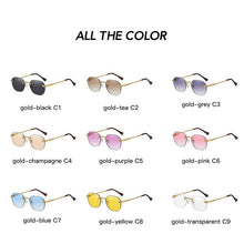 Load image into Gallery viewer, Brand Punk Gradient Small Sunglasses Women Men 90s Candy Rimless Shades Travel Driving Sun Glasses Men Unisex Zonnebril Dames