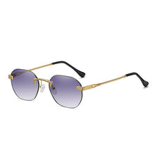 Load image into Gallery viewer, Brand Punk Gradient Small Sunglasses Women Men 90s Candy Rimless Shades Travel Driving Sun Glasses Men Unisex Zonnebril Dames