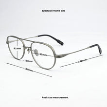 Load image into Gallery viewer, Brand Pure Titanium Glasses Frame Men Square Myopia Optical Prescription Eyeglass Frame Women 2023 retro Ultralight Eyewear