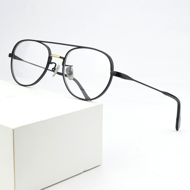 Brand Pure Titanium Glasses Frame Men Square Myopia Optical Prescription Eyeglass Frame Women 2023 retro Ultralight Eyewear