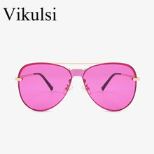Load image into Gallery viewer, Brand Purple Rimless Sunglasses Vintage  Shades Women Pilot Sun Glasses Femal Male Oculos de sol Unisex Eyewear UV400