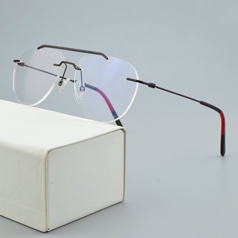 Brand Rimless optical glasses frame Women eyeglasses prescription myopia computer eye glasses frames for men spectacle frames